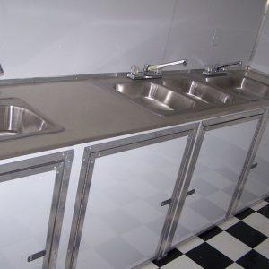 Total Complete Water and 3-Sinks Kitchen Concession Package (8' or 8.5' Wide Models Only)