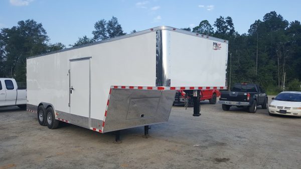 Freedom 8.5' X 26' Gooseneck Tandem Axle (10.4k GVWR) Cargo Trailer (18' Box+8' Riser)