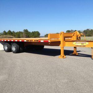 Econoline 10-Ton 102" x 20' Heavy Duty Dual-Tandem Flatbed Trailer (No Dovetail or Ramps)-Add Bed Length in Options