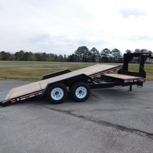 Econoline 7-Ton 80" x 21' (17' Tilt + 4' Stationary Deck) Landscape Gooseneck Tilt Trailer