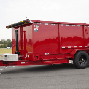 SUT 7' x 14' "Heavy Duty" Tandem Axle "3-Stage Lift" Dump Trailer w/44" High Sides/Dbl Rear Swing Doors/Ramps (14k GVWR)