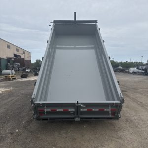 SUT 7' x 14' "Heavy Duty" Tandem Axle "3-Stage Telescopic Lift" Dump Trailer w/24" High Sides/ Combo Spreader Gate/Ramps (14k GVWR)