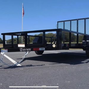 SUT 6' x 10' Single Axle Utility Trailer (Tubing Top Rail-Gas Shock Rear Ramp Gate Assist)