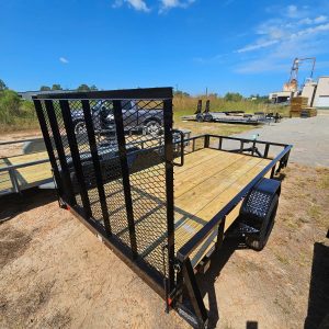 SUT 7' x 10' Single Axle Utility Trailer (Tubing Top Rail-Gas Shock Rear Ramp Gate Assist)